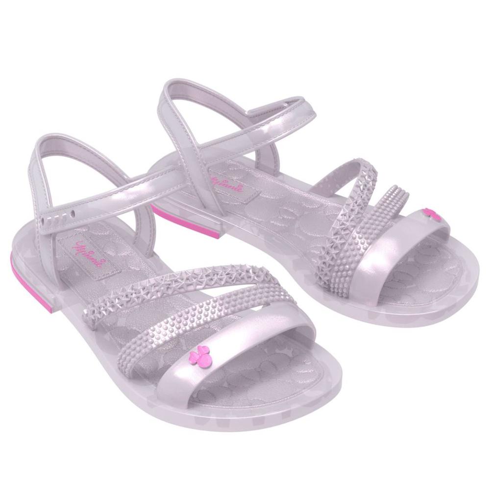Sandalias Deluxe Minnie Mouse Plata Niña
