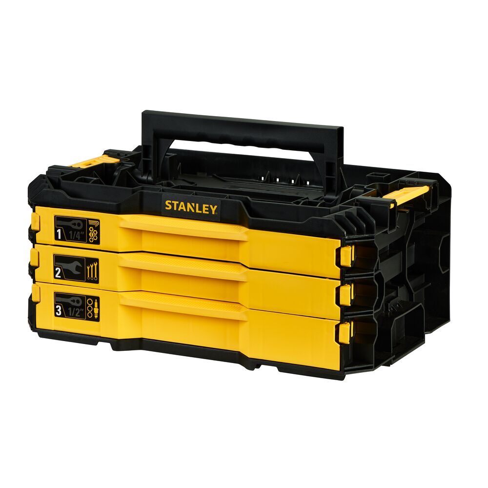 Juego de Herramientas 1/4"" - 1/2"" 3 Gavetas 126 Piezas Stanley STMT98107-LA