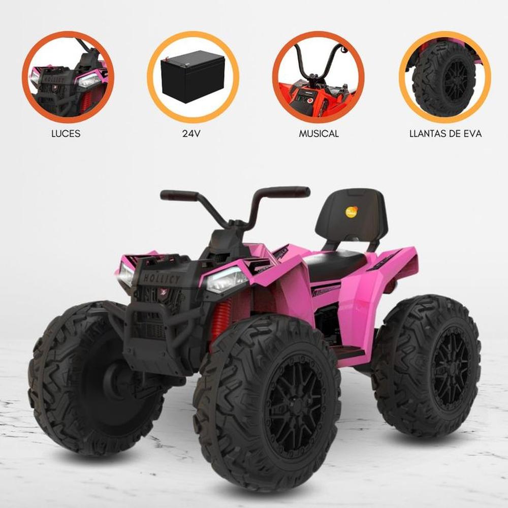 Cuatrimoto a Batería para Niños HOLLICY Pink