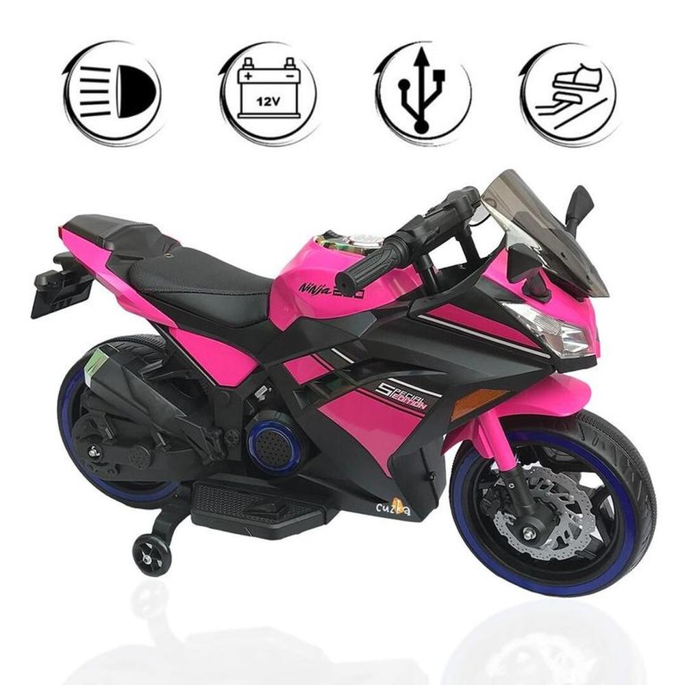 Moto a Batería para Niños NINJA Pink