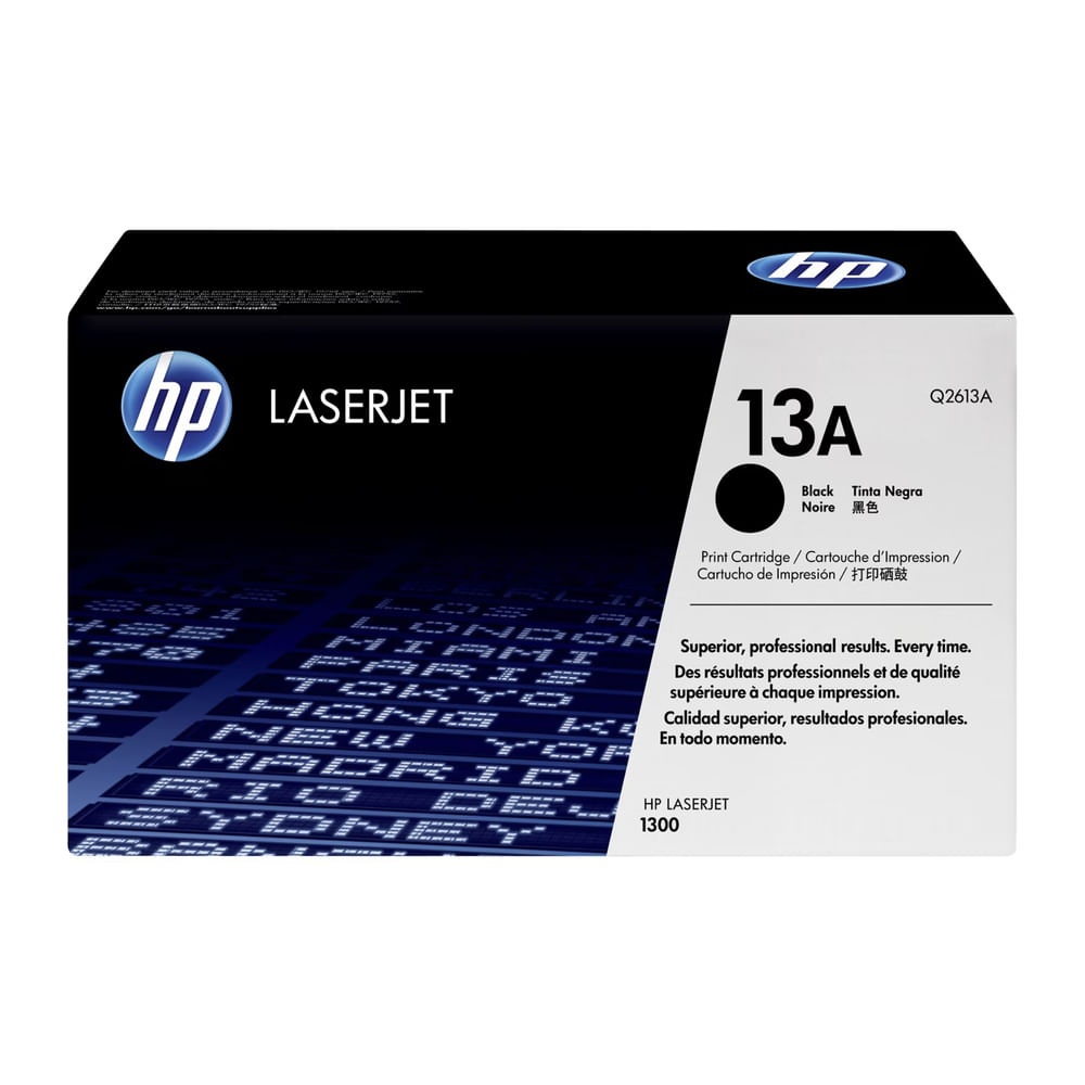 TONER HP 13A COLOR NEGRO, RENDIMIENTO 2500 PAGINAS, PARA HP LASERJET 1300, 1300N P/N: Q2613A TONER HP 13A COLOR NEGRO, RENDIMIENTO 2500 PAGINAS, PARA HP LASERJET 1300, 1300N P/N: Q2613A