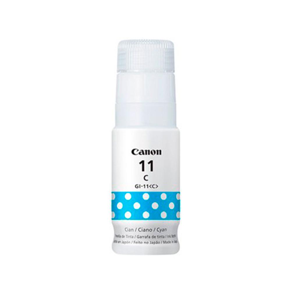 TINTA CANON GI-11C COLOR CIAN, 70ML 7700 PAGINAS PARA PIXMA G3160, PIXMA G2160 P/N: 4534C001AA