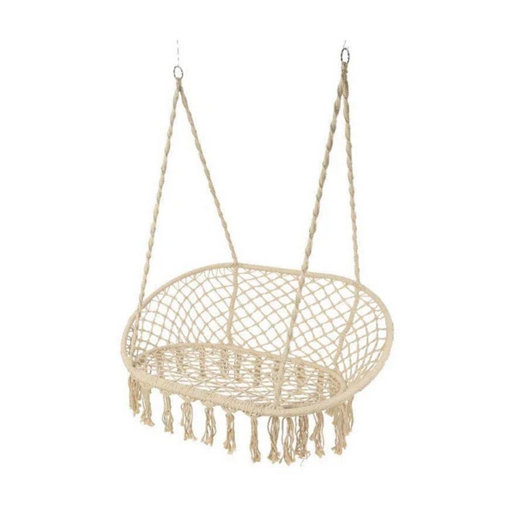 Silla Colgante Hamaca Doble Acolchonada Blanca Premium 120cm Silla Colgante Hamaca Doble Acolchonada Blanca Premium 120cm