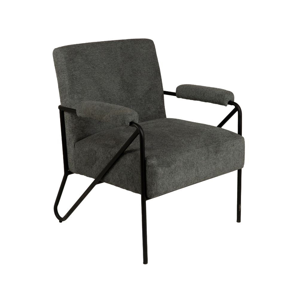 Butaca de Metal y Tela Beams Gris Oscuro - Oechsle