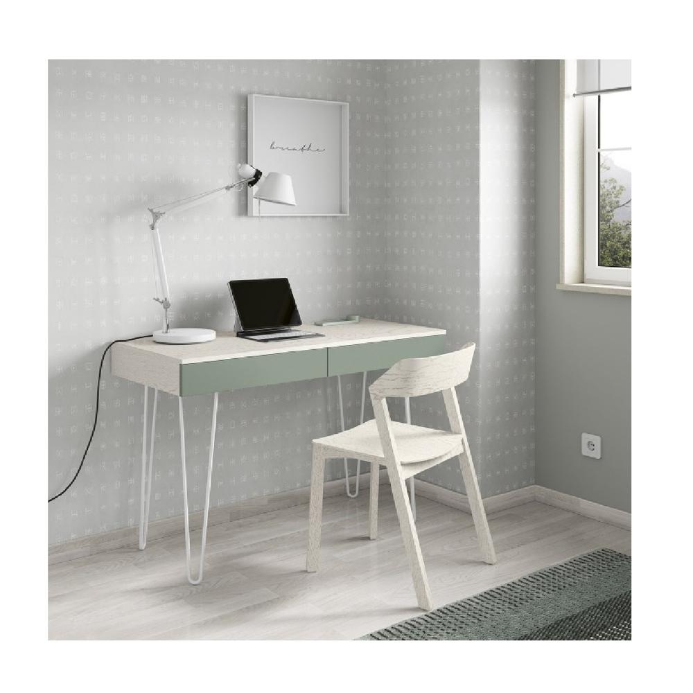 Escritorio Moderno Cooper 2 cajones color Blanco/Agave TU MESITA Escritorio Moderno Cooper 2 cajones color Blanco/Agave TU MESITA