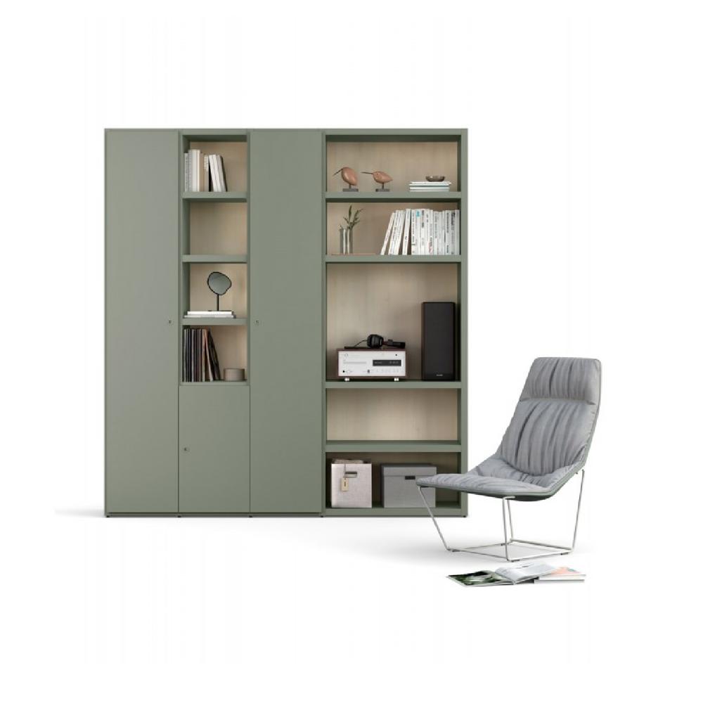 Librero Contemporáneo Rosanna color Agave 3 puertas con Estantes TU MESITA Librero Contemporáneo Rosanna color Agave 3 puertas con Estantes TU MESITA