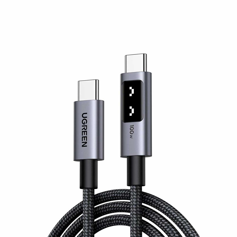 Cable Ugreen USB-C a USB-C PD M/M Carga Rápida Led 100W 1M L509-35501 Cable Ugreen USB-C a USB-C PD M/M Carga Rápida Led 100W 1M L509-35501