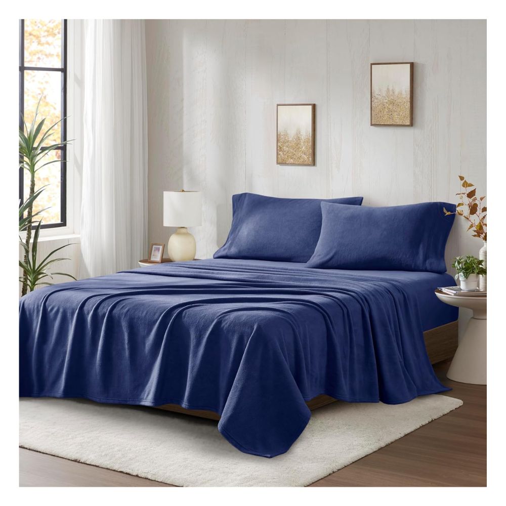 Sábanas polar queen azul Lima Tienda| Oechsle1