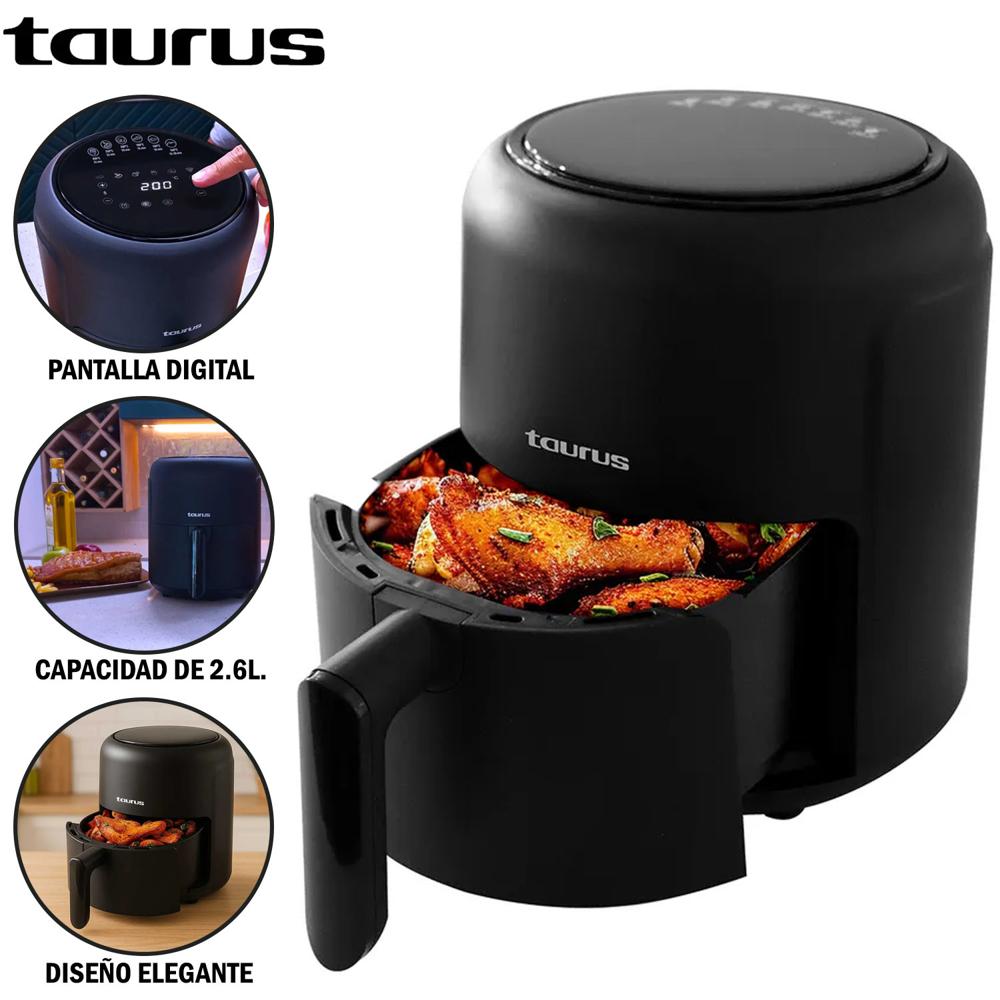 Freidora De Aire Digita Taurus 2.6 Lts Mod. Black Fryer 1000W