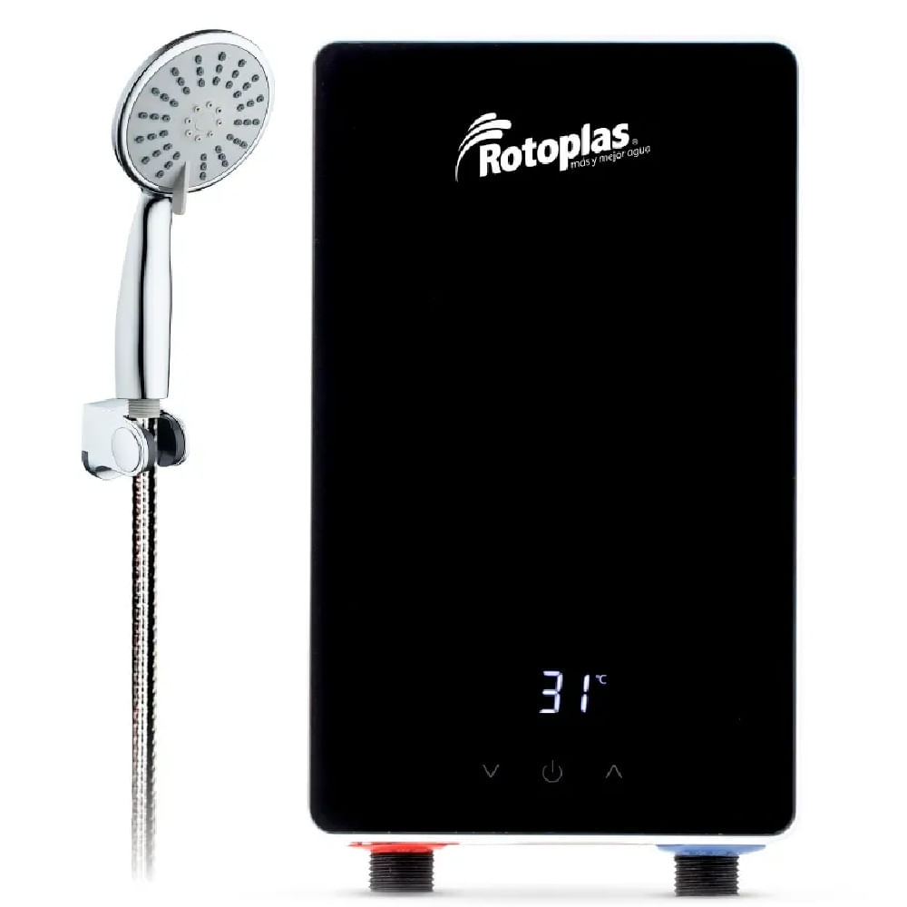 Rapiducha Eléctrica Rotoplas New Compact 4500W Color Negro