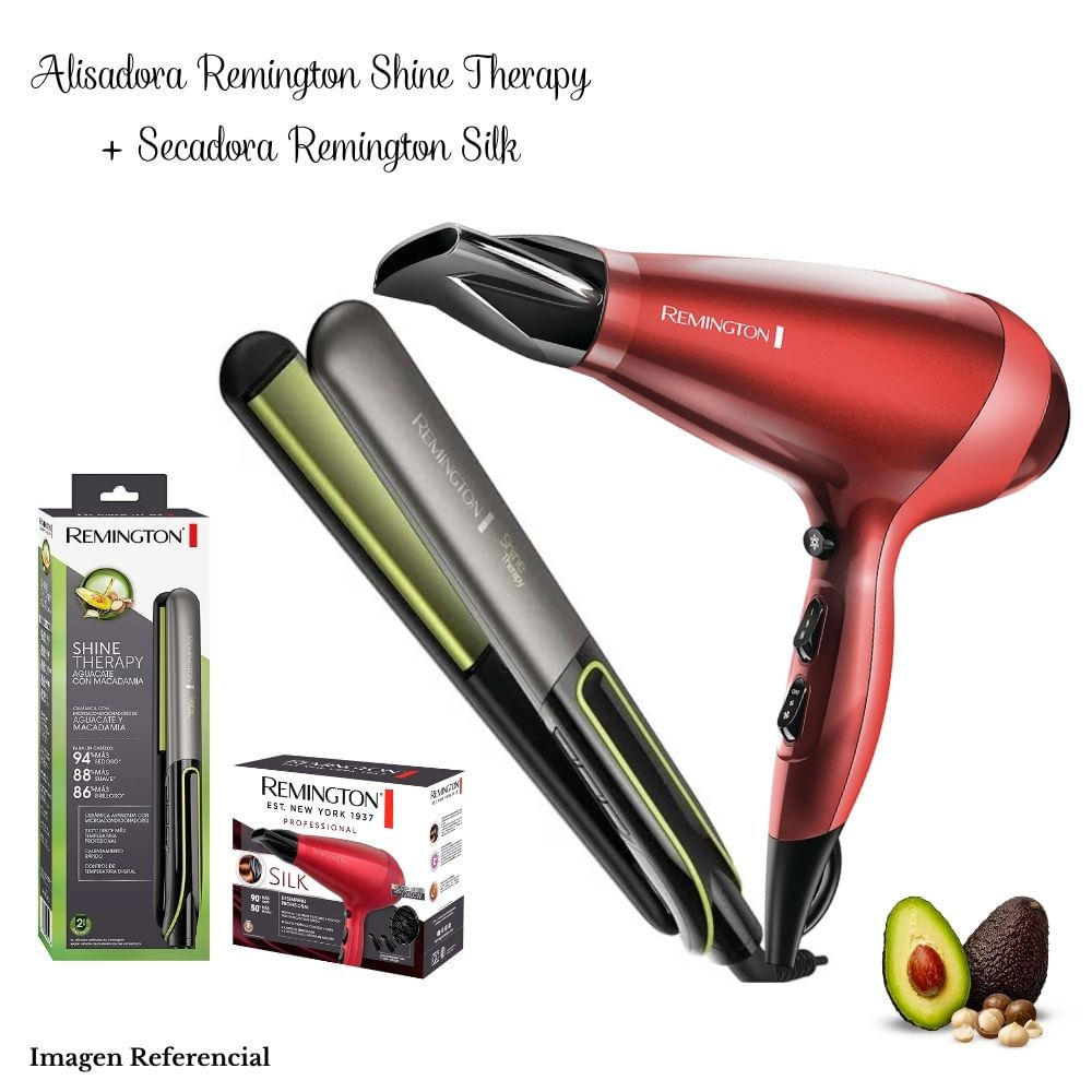 Combo Remington Plancha de Cabello S12A + Secadora De Cabello AC9096