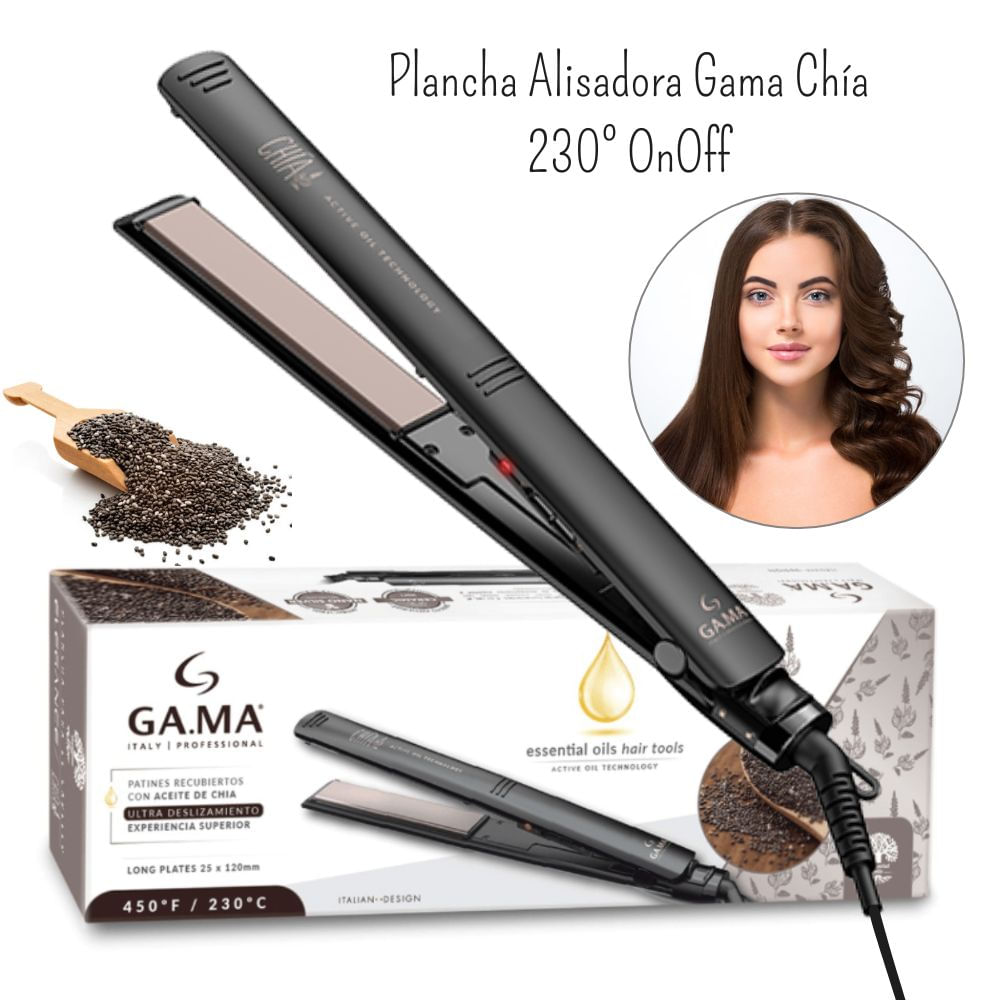 Plancha Alisadora de Cabello Gama Chía 230° On/Off