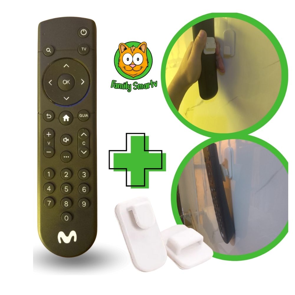 Control Movistar para Decodificador + soporte de gancho