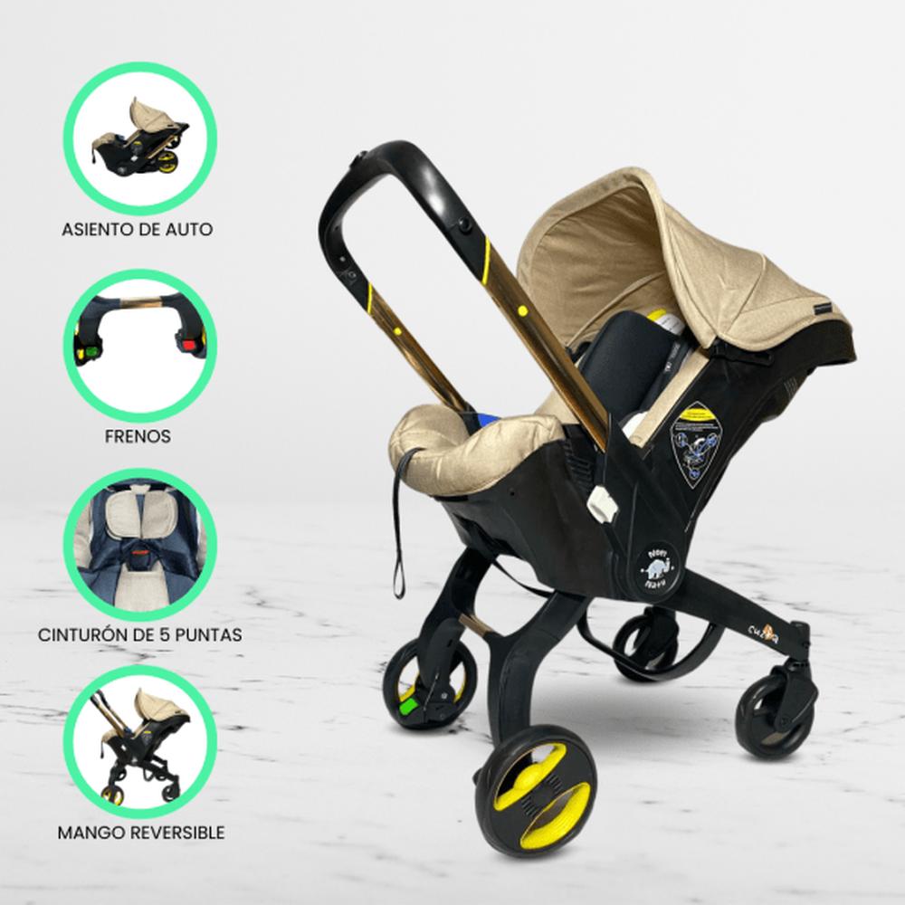 Coche Portabebés 2 en 1 para Bebés DONNA GOLD» Beige Coche Portabebés 2 en 1 para Bebés DONNA GOLD» Beige