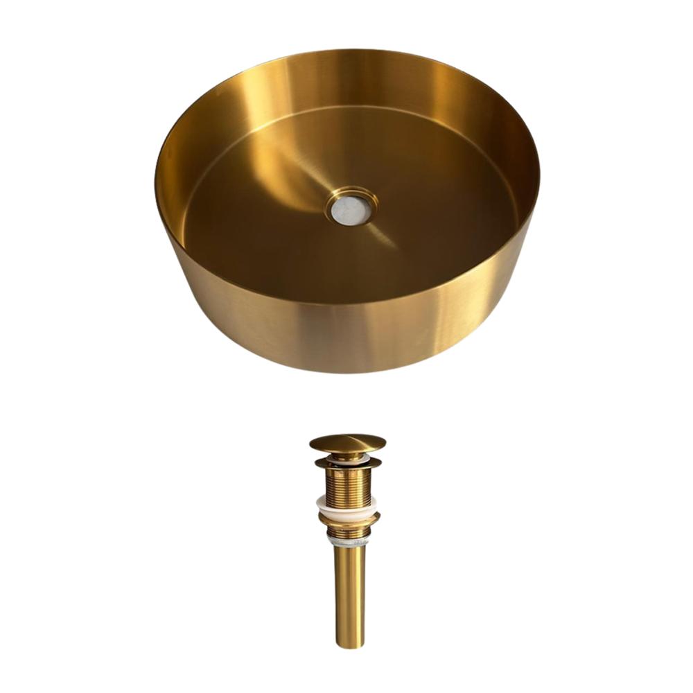 Bowl de Acero para baño XM LA30407-R38 Acero Inoxidable 304 Dorado Bowl de Acero para baño XM LA30407-R38 Acero Inoxidable 304 Dorado