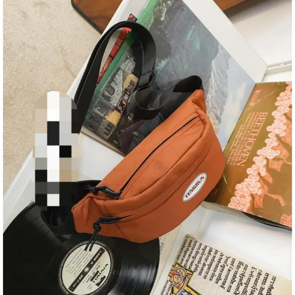 Riñonera de Mujer y Hombre Japones Urbano Canguro Sport Crossbody Naranja