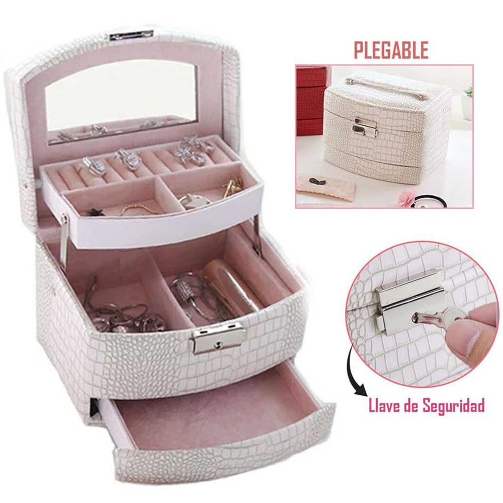 Organizador De Joyas 3 Niveles Pequeño Con llave