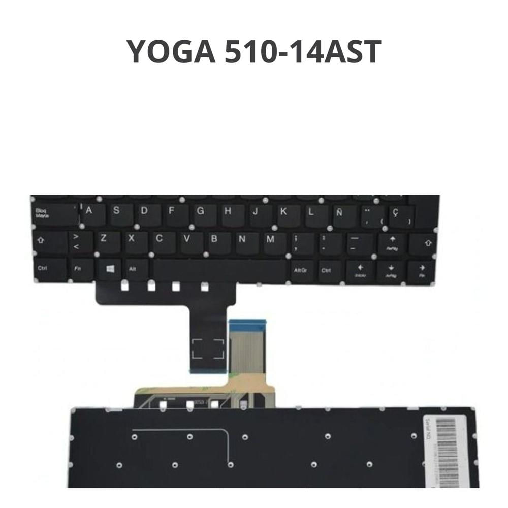 Teclado Para Laptop Lenovo Yoga 510-14ast, 510-14ikb Teclado Para Laptop Lenovo Yoga 510-14ast, 510-14ikb