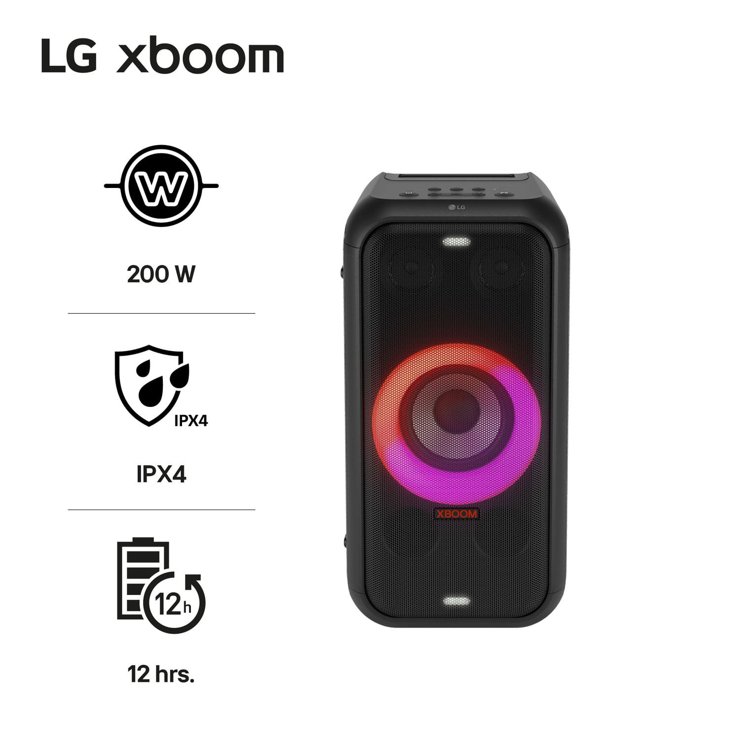 Parlante LG xboom XL5T 200W Bluetooth IPX4 (2025)