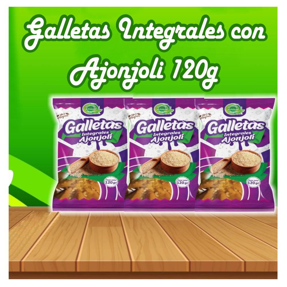 Galletas Integrales con Ajonjoli  Pack de 6 unidades por 120gr c/u