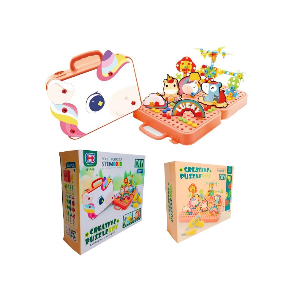 Juego Didáctico Mosaico Unicornio Creativo con Taladro Juego Didáctico Mosaico Unicornio Creativo con Taladro