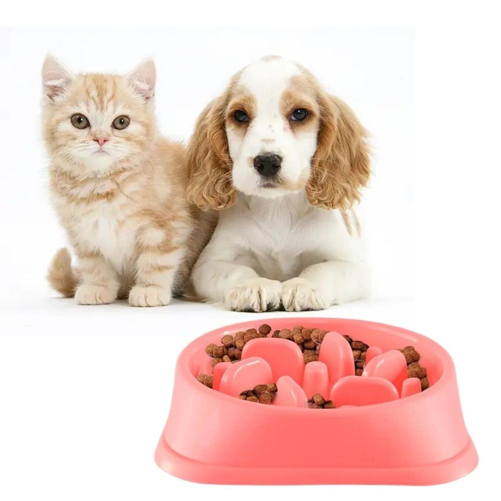 Plato Antiestrés para Mascotas Mejora Digestión Perros y Gatos Rosado Plato Antiestrés para Mascotas Mejora Digestión Perros y Gatos Rosado