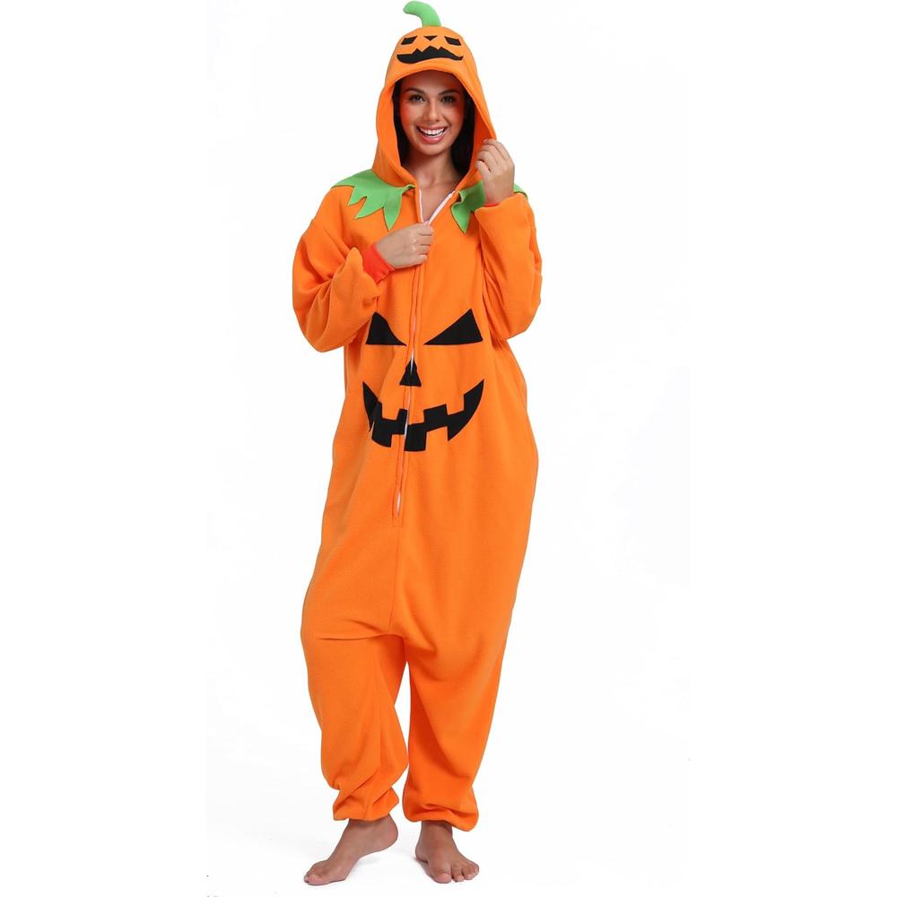 Disfraz Pijama temático para niños y adultos de Calabaza | Talla: L Disfraz Pijama temático para niños y adultos de Calabaza | Talla: L