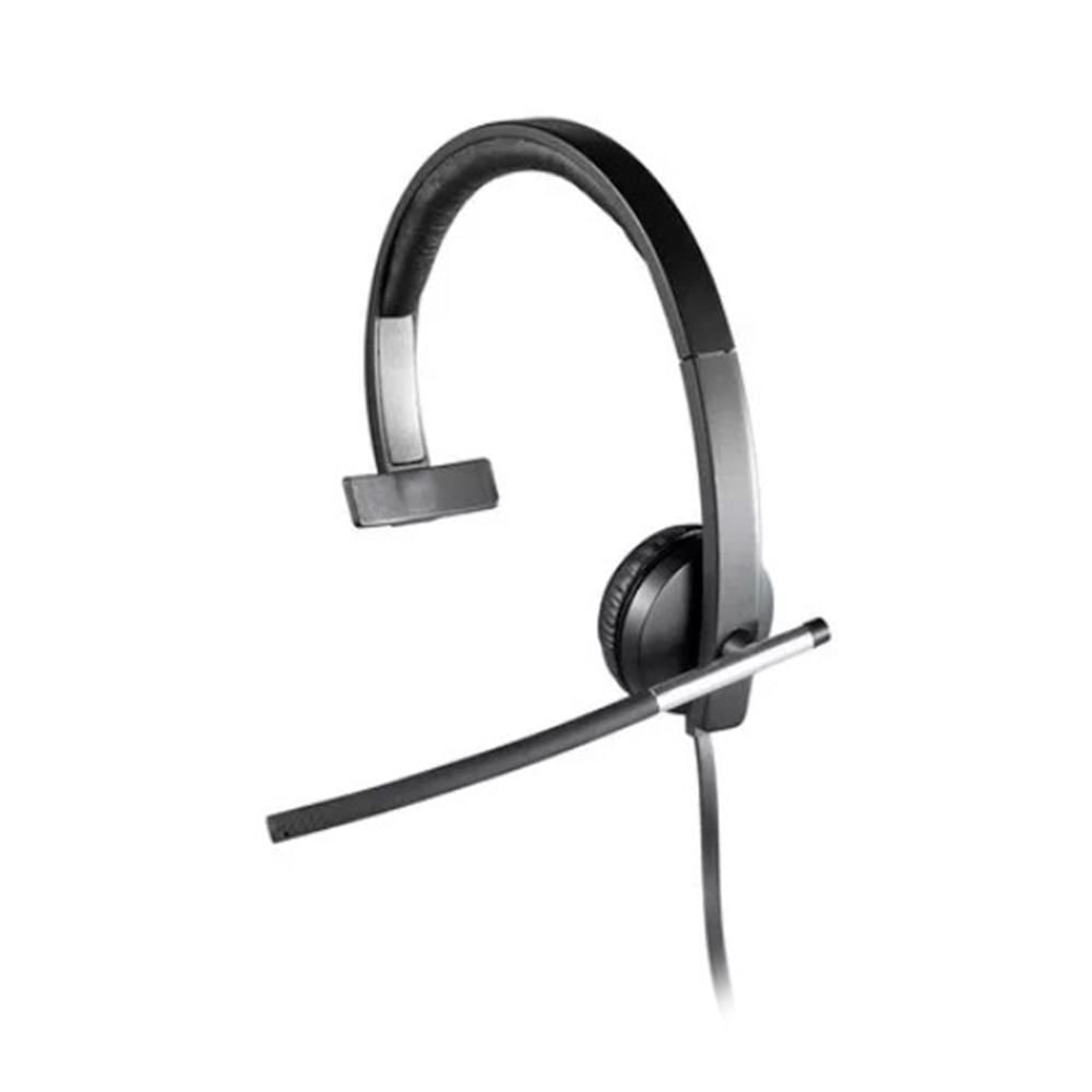 AUDIFONO LOGITECH H650E MONO, CONECTOR USB, MICROFONO, COLOR NEGRO P/N: 981-000513