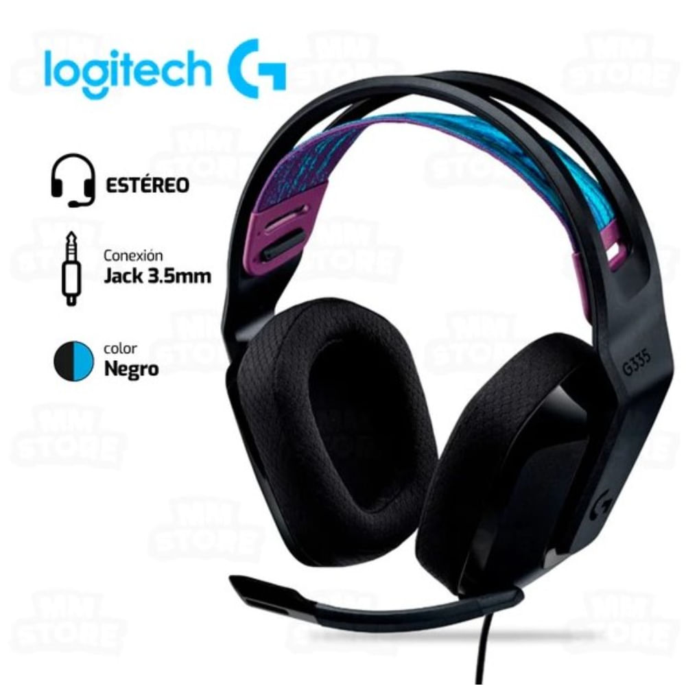 Audífono Logitech G335 Negro
