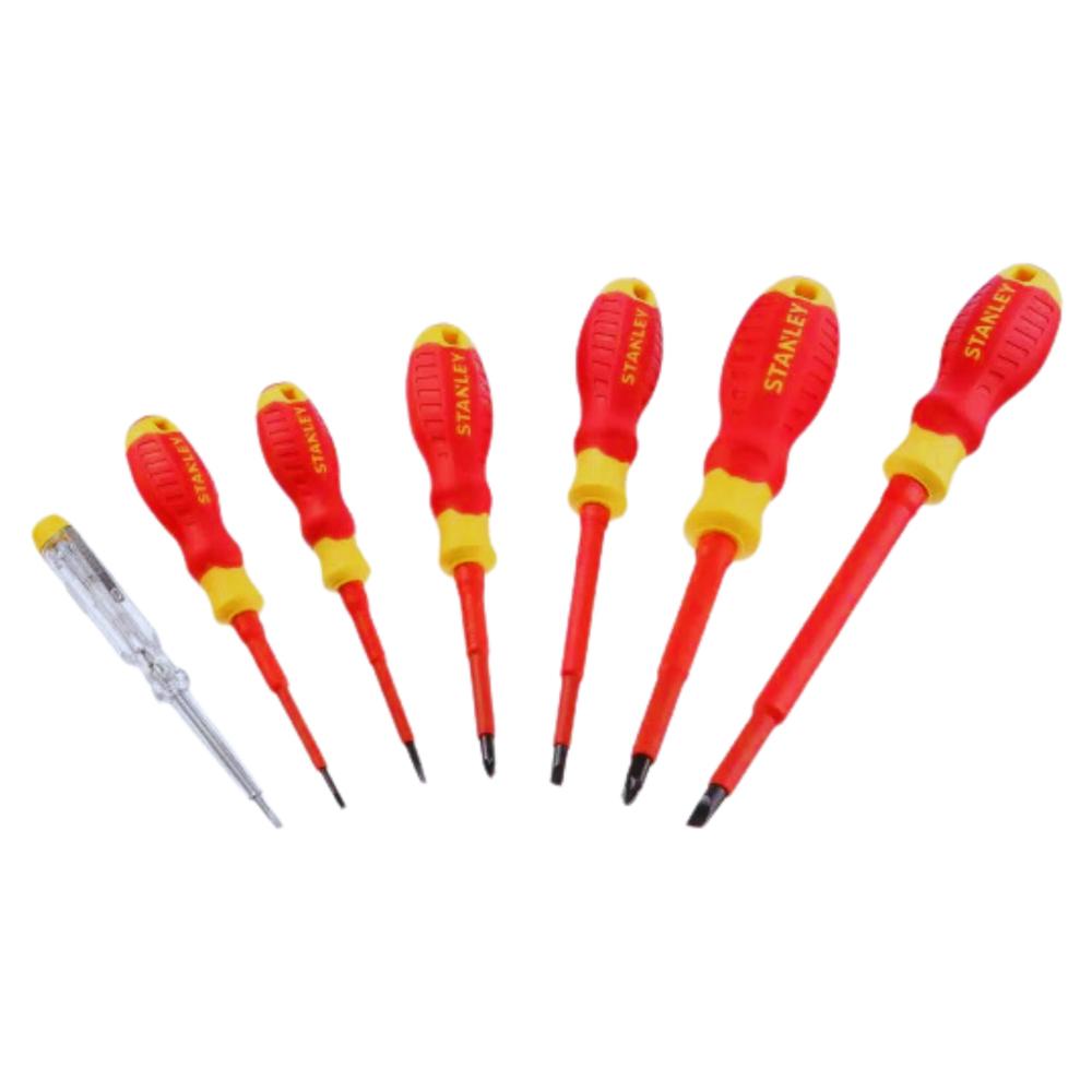 Desarmadores dieléctricos aisla 1000V + Probador De Corriente STANLEY