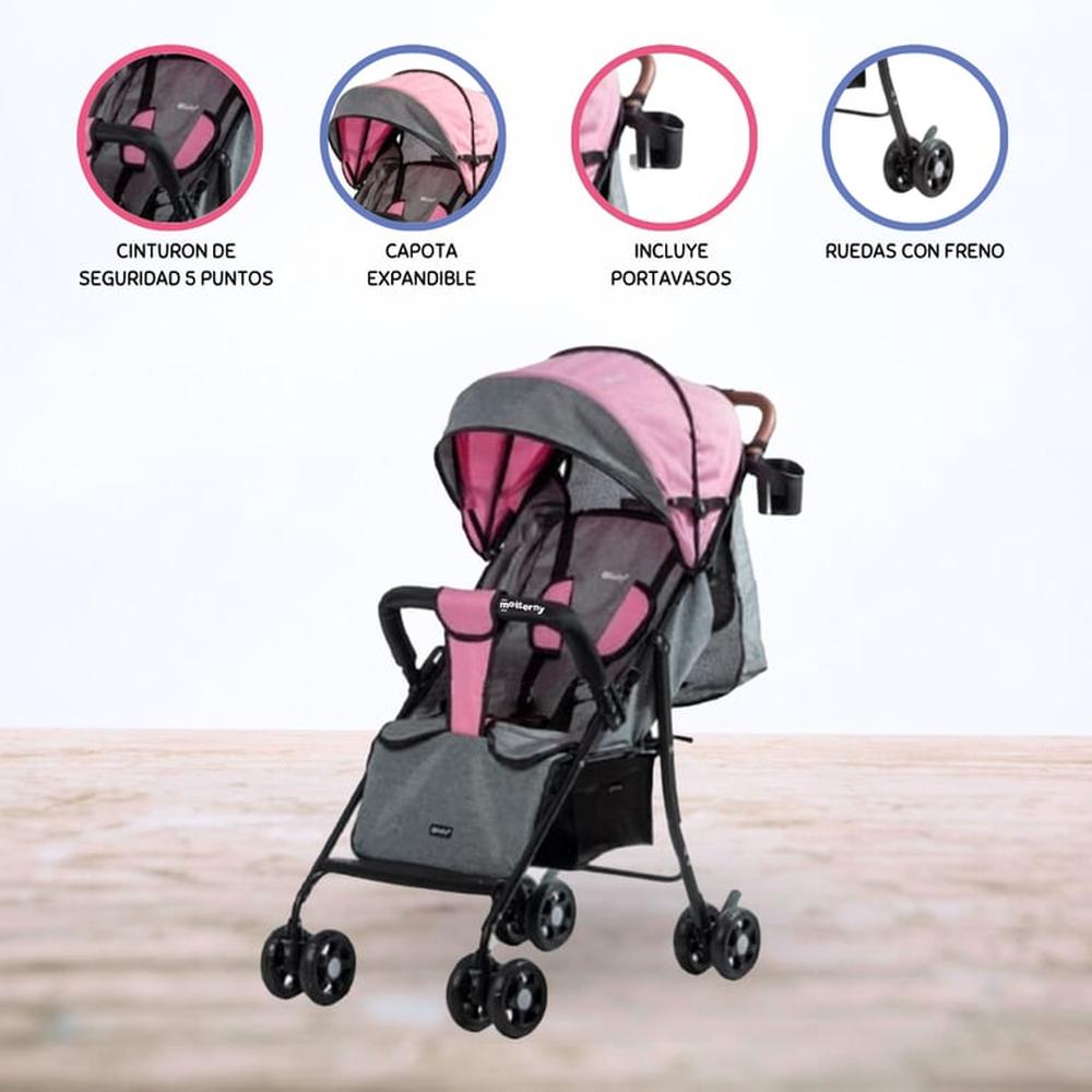 Coche Maleta para Bebé »NAT» Pink
