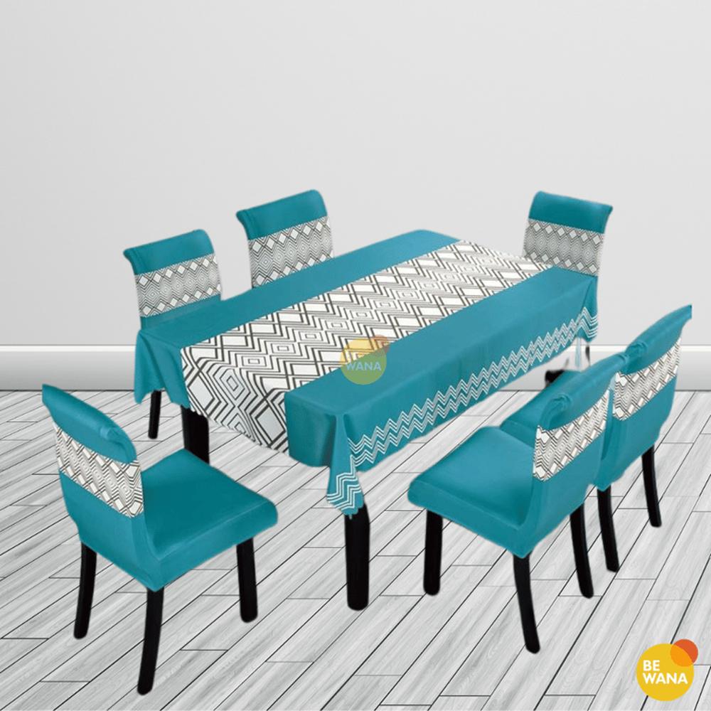 Mantel de Mesa y Fundas Para 6 Sillas de Tela 152 x 228cm