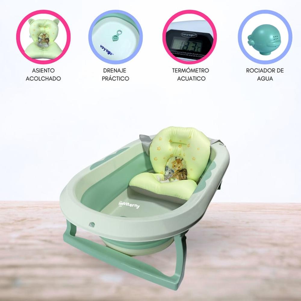Bañera Plegable Con Termómetro Aquatic» Green