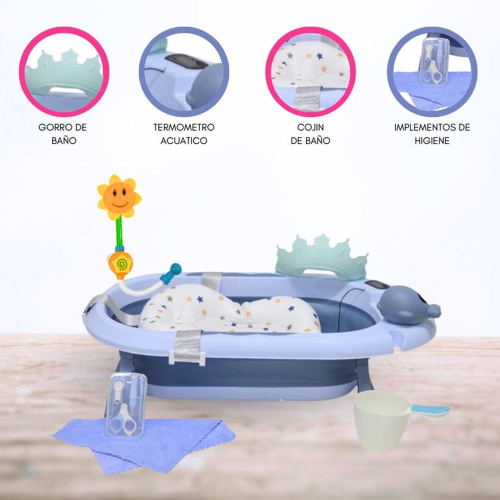 Tina bañera Plegable para Bebés JELLY SPA» blue