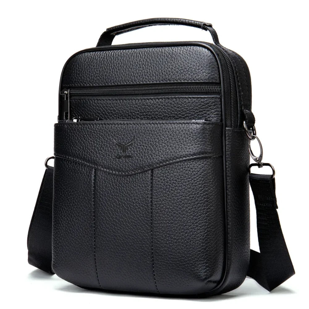 Morral De Cuero Vacuno 7456 Negro