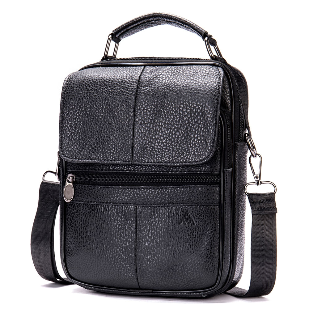 Morral De Cuero Vacuno Aldebarán 6037 Negro