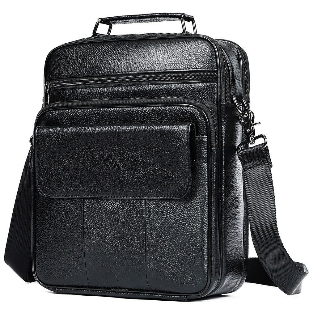 Morral De Cuero Vacuno Aldebarán 6171 Negro (Laptop 13.3"" - A4)