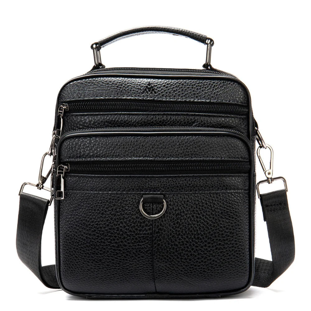 Morral De Cuero Vacuno Aldebarán 6048 Negro