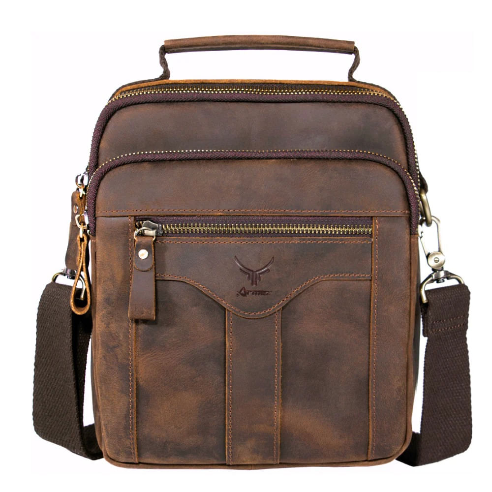 Morral De Cuero Vacuno MH652 Vintage