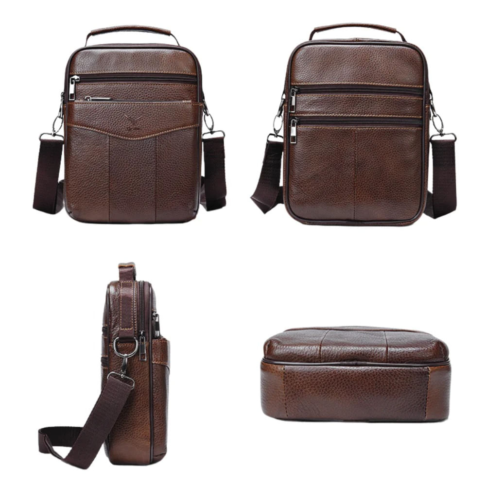 Morral De Cuero Vacuno 7456 Café