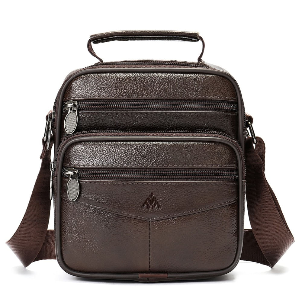 Morral De Cuero Vacuno Aldebarán 6107 Café