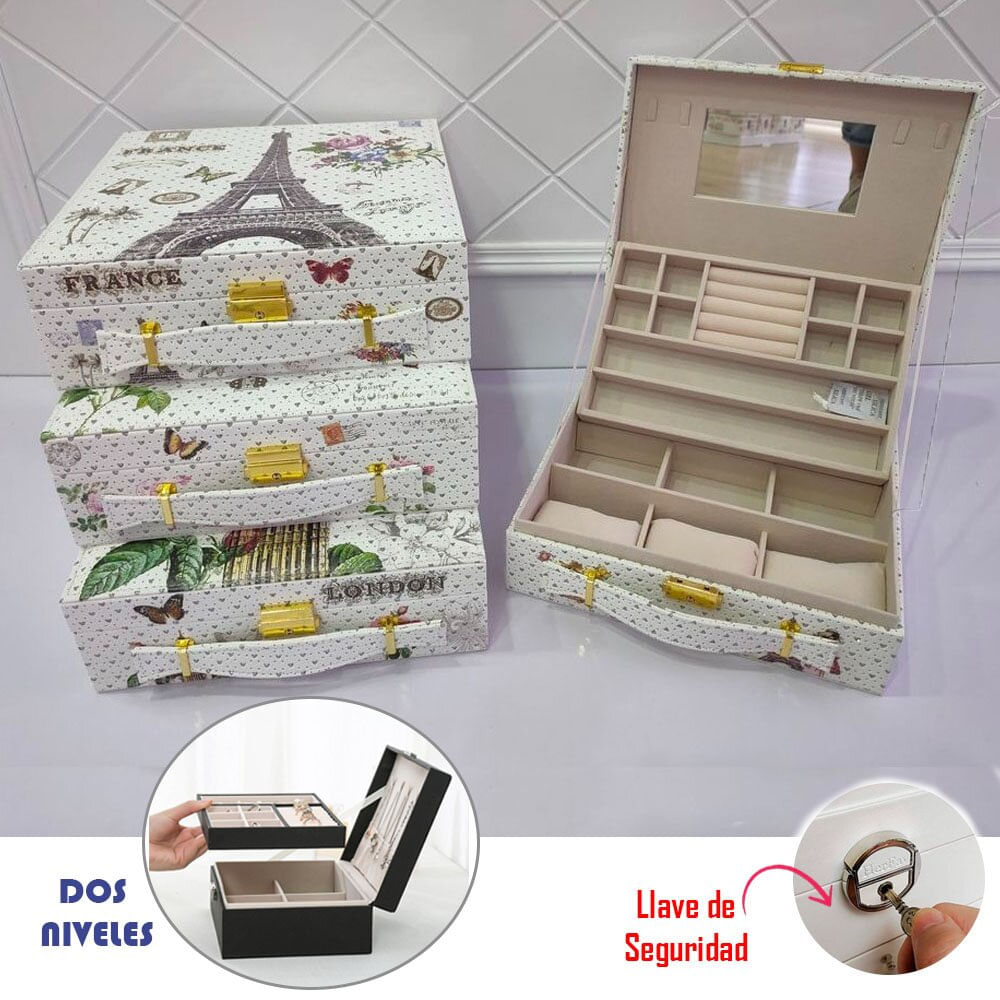 Organizador de Joyas y Relojes con Llave