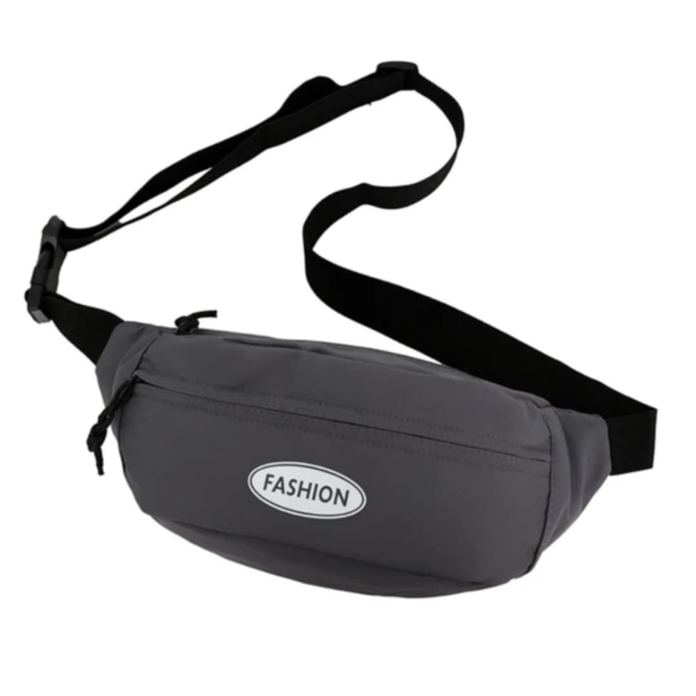 Riñonera de Mujer y Hombre Japones Urbano Canguro Sport Crossbody Gris Oscuro