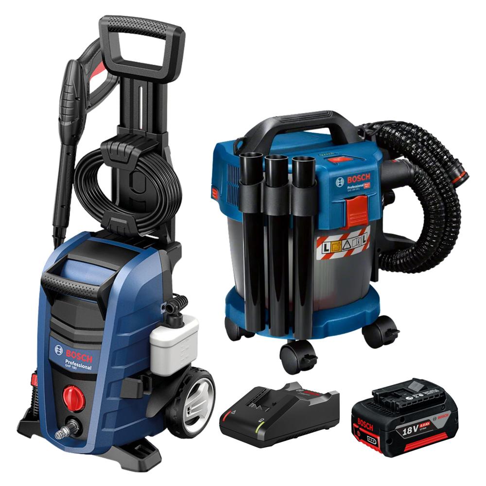 Combo Hidrolavadora Alta Presión 1800psi Ghp180 Aspiradora inalámbrica Bosch Combo Hidrolavadora Alta Presión 1800psi Ghp180 Aspiradora inalámbrica Bosch