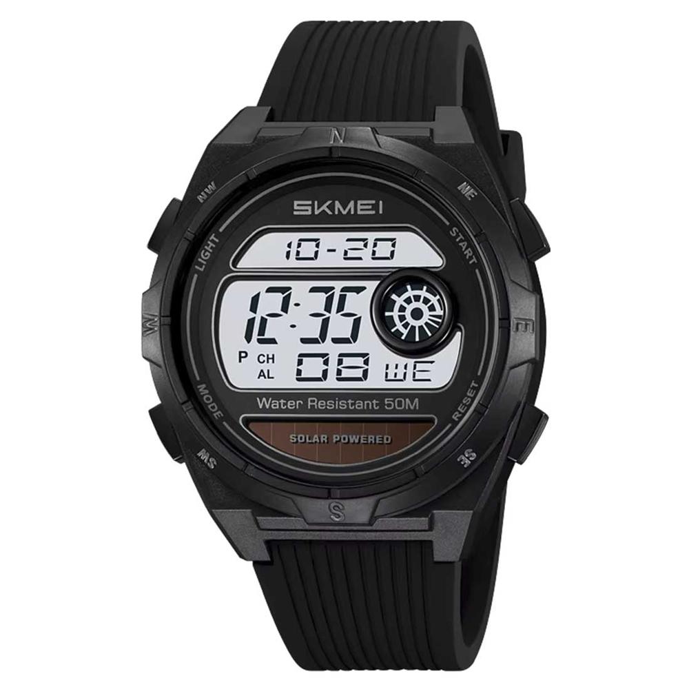 RELOJ SKMEI HOMBRE DIGITAL SOLAR DUAL CRONÓMETRO LED NEGRO - 2436