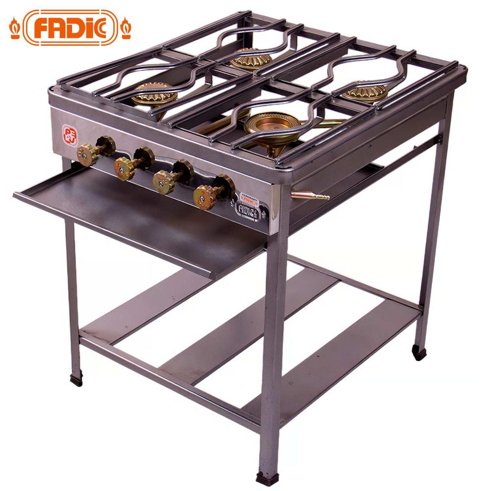 Cocina Semi Industrial Fadic 4 Hornillas N°3 FSI04-02 Cocina Semi Industrial Fadic 4 Hornillas N°3 FSI04-02