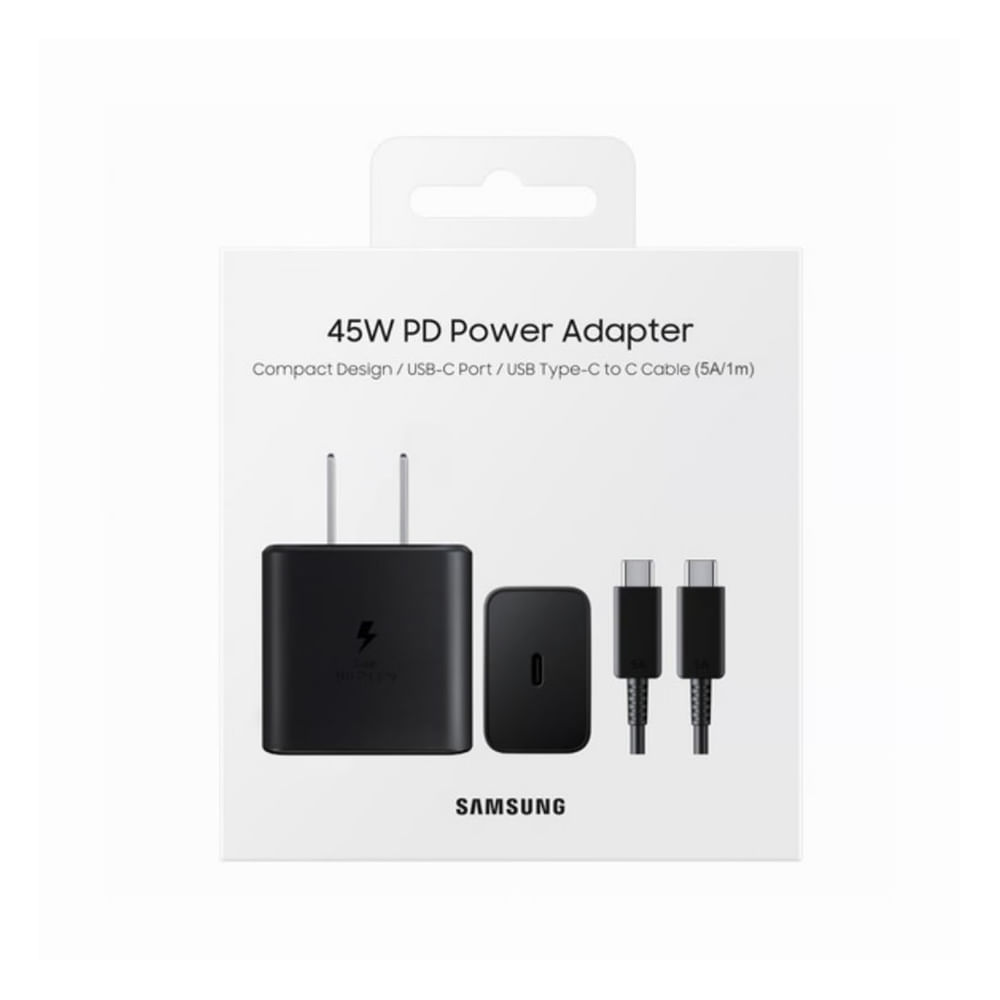 Cargador de pared Samsung de carga rápida USB-C (45W) Cargador de pared Samsung de carga rápida USB-C (45W)