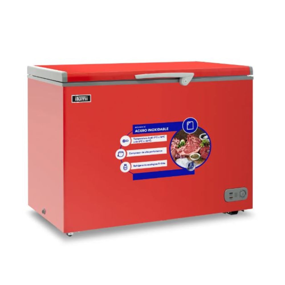 Congelador 340lt TFI-3400RE Rojo