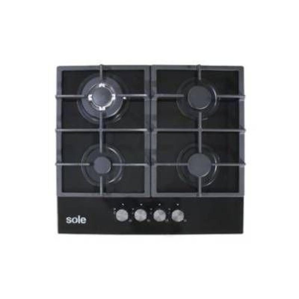Cocina Empotrable a Gas Sole 4 Hornillas Vidrio SOLCO045V2