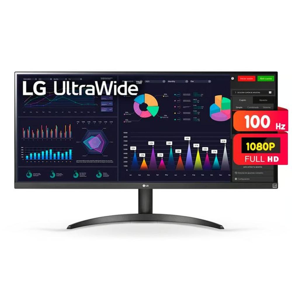 Monitor LG Ultrawide 34 Ips 100hz Freesync Negro 34WQ500-B